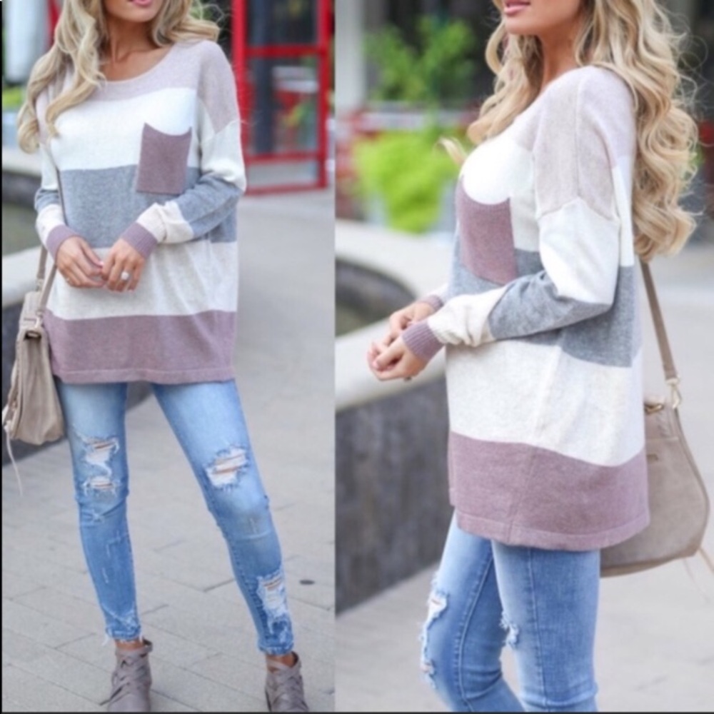 Colorblock Long Sleeve Top - Picture 5 of 5